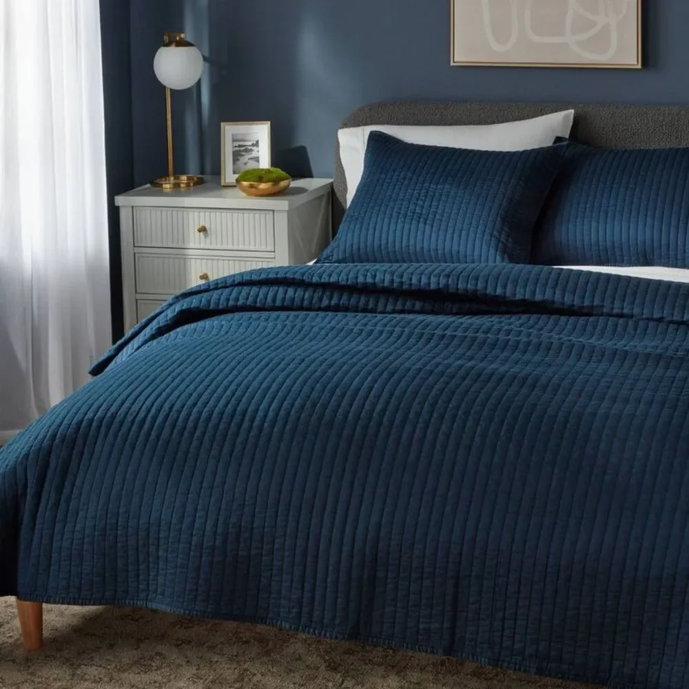 Threshold Navy Quilted Bedspread